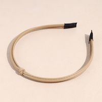 Simple Style Solid Color Leather Hair Band 1 Piece sku image 4