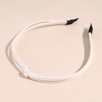 Simple Style Solid Color Leather Hair Band 1 Piece sku image 5