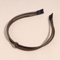 Simple Style Solid Color Leather Hair Band 1 Piece sku image 2