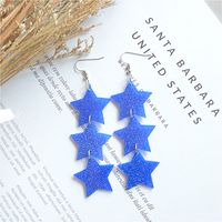 1 Pair Sweet Star Arylic Metal Women's Drop Earrings main image 5