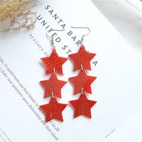 1 Pair Sweet Star Arylic Metal Women's Drop Earrings sku image 7