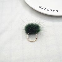 1 Stück Koreanische Art Haarball Nerzhaar Metall Frau Ringe sku image 3