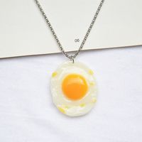 Fashion Fruit Stainless Steel Resin Plating Pendant Necklace 1 Piece sku image 12