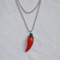 Fashion Fruit Stainless Steel Resin Plating Pendant Necklace 1 Piece sku image 1