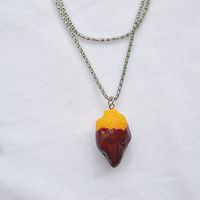 Fashion Fruit Stainless Steel Resin Plating Pendant Necklace 1 Piece sku image 5
