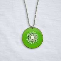 Fashion Fruit Stainless Steel Resin Plating Pendant Necklace 1 Piece sku image 4