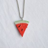 Fashion Fruit Stainless Steel Resin Plating Pendant Necklace 1 Piece sku image 8