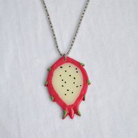 Fashion Fruit Stainless Steel Resin Plating Pendant Necklace 1 Piece sku image 11