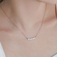 Süss Runden Sterling Silber Überzug Opal Halskette Mit Anhänger main image 4