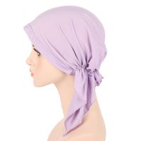 Femmes Style Ethnique Couleur Unie Sans Gouttière Bonnet main image 5