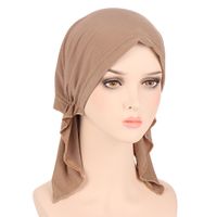 Women's Ethnic Style Solid Color Eaveless Beanie Hat main image 6