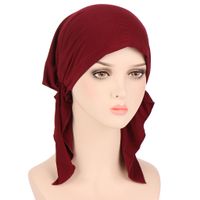 Women's Ethnic Style Solid Color Eaveless Beanie Hat sku image 6