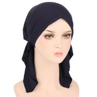 Women's Ethnic Style Solid Color Eaveless Beanie Hat sku image 7