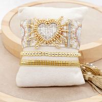 1 Set Fashion Heart Shape Mixed Materials Unisex Bracelets main image 2