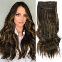 Women's Fashion Street High Temperature Wire Centre Parting Long Curly Hair Wigs sku image 10