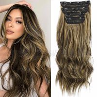 Women's Fashion Street High Temperature Wire Centre Parting Long Curly Hair Wigs sku image 11