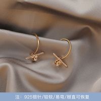1 Pair Simple Style Round Square Heart Shape Alloy Plating Inlay Rhinestones Pearl Women's Drop Earrings sku image 39