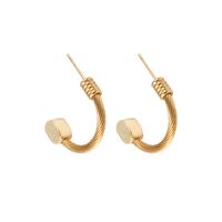 Fashion Circle Stainless Steel Inlay Artificial Gemstones Rings Bracelets Earrings 1 Piece 1 Pair sku image 8