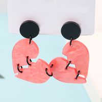 1 Pair Fashion Heart Shape Arylic Drop Earrings main image 4