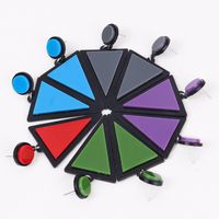 1 Pair Fashion Triangle Round Arylic Patchwork Women's Drop Earrings main image 5