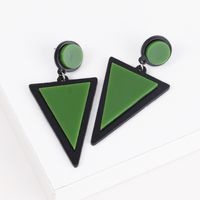 1 Pair Fashion Triangle Round Arylic Patchwork Women's Drop Earrings sku image 6