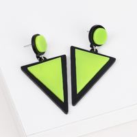 1 Pair Fashion Triangle Round Arylic Patchwork Women's Drop Earrings sku image 7