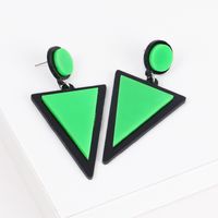 1 Pair Fashion Triangle Round Arylic Patchwork Women's Drop Earrings sku image 8