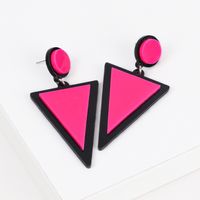 1 Pair Fashion Triangle Round Arylic Patchwork Women's Drop Earrings sku image 11