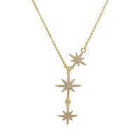 Elegant Fashion Star Titanium Steel Star Diamond Zircon Necklace main image 2