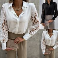 Women's Blouse Long Sleeve Blouses Patchwork Fashion Solid Color main image 1