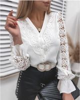 Women's Blouse Long Sleeve Blouses Patchwork Fashion Solid Color sku image 7
