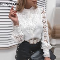 Women's Blouse Long Sleeve Blouses Patchwork Fashion Solid Color sku image 2