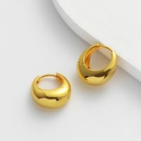 1 Pair Simple Style Classic Style Geometric Solid Color Plating 304 Stainless Steel K Gold Plated Rhodium Plated Ear Clip main image 4