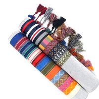 1 Piece Ethnic Style Stripe Plaid Polyester Embroidery Tassel Unisex Bracelets main image 6
