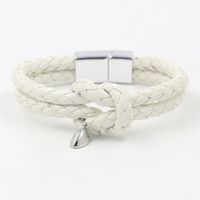 Fashion Heart Shape Pu Leather Braid Couple Bracelets main image 3