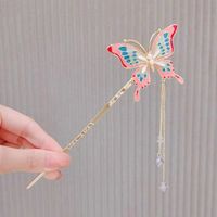 Retro Butterfly Metal Tassel Metal Beads Hairpin sku image 1