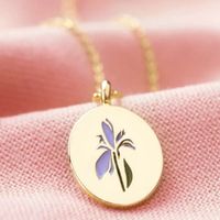 Fashion Oval Flower Stainless Steel Plating Pendant Necklace 1 Piece main image 2
