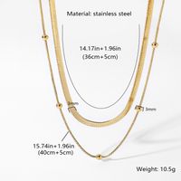 Ig Style Casual Vintage Style Solid Color Stainless Steel Titanium Steel Necklace main image 4