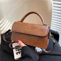 Women's Pu Leather Solid Color Classic Style Streetwear Sewing Thread Square Zipper Flip Cover Handbag Crossbody Bag main image 2