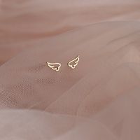 1 Pair Simple Style Commute Wings Hollow Out Alloy Copper Ear Studs main image 1