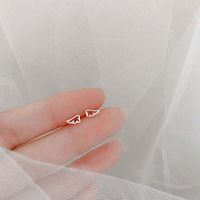 1 Pair Simple Style Commute Wings Hollow Out Alloy Copper Ear Studs main image 4