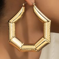 Wholesale Jewelry Exaggerated Solid Color Ferroalloy 14k Gold Plated Plating Earrings main image 3