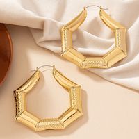 Wholesale Jewelry Exaggerated Solid Color Ferroalloy 14k Gold Plated Plating Earrings main image 1