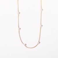 Simple Style Round Copper Plating 18k Gold Plated Necklace sku image 1