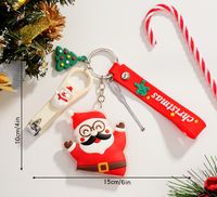 Cartoon Style Christmas Tree Santa Claus Pvc Christmas Unisex Keychain sku image 1