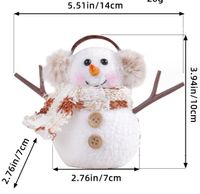 Christmas Cartoon Style Pastoral Snowman Plastic Flannel Party Festival Ornaments sku image 1