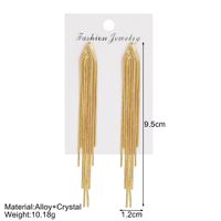 1 Pair Classic Style Solid Color Tassel Alloy Drop Earrings main image 5