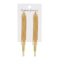1 Pair Classic Style Solid Color Tassel Alloy Drop Earrings main image 2