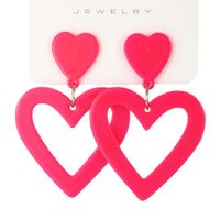 1 Pair Classic Style Heart Shape Enamel Alloy Drop Earrings main image 2