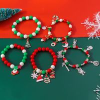 Mignon Noël Vêtement De Rue Chapeau De Noël Sapin De Noël Alliage De Gros Bracelets main image 1